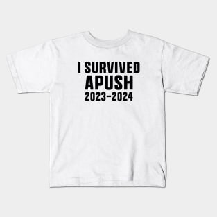 Trending I survived apush 2023-2024 Shirt, funny students teachers Kids T-Shirt